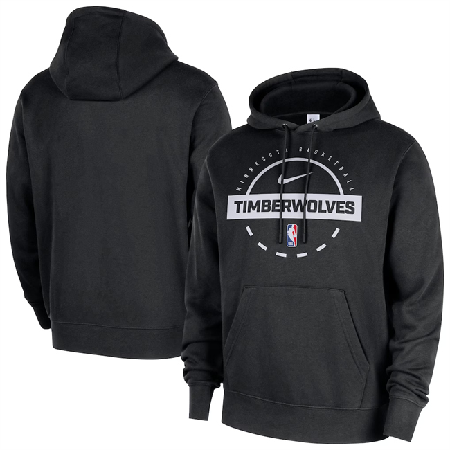 Men's Minnesota Timberwolves Black 2025/26 Practice Club Pullover Hoodie